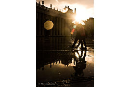 Barcelona: Plaça Espanya pluja