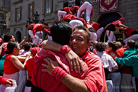 Barcelona: Jornada de Castells Plaça Sant Jaume 2013